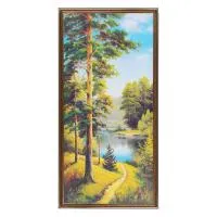 картина "сосновый бор" 37*74 см, банный эксперт