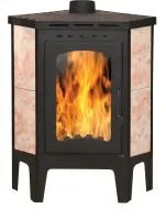 печь-камин бавария угловая с плитой экокамин