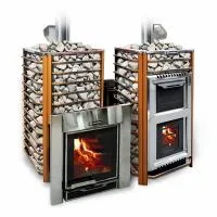 печь для бани ермак 36 сетка-люкс inox, антрацит