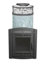 печь для бани прометалл атмосфера xl в ламелях талькохлорит + сетка new